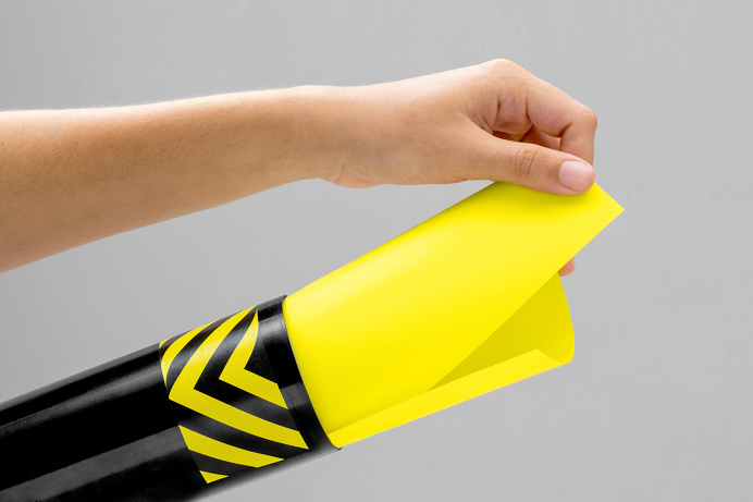Briefcase branding by anagrama moterey mexico mindsparkle mag business card corporate design stationery minimal yellow geometry black tape l