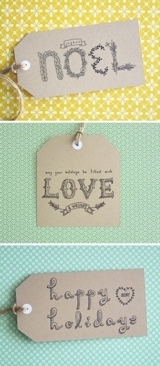 Holiday Freebie: Typographic Gift Tags » Eat Drink Chic #typography