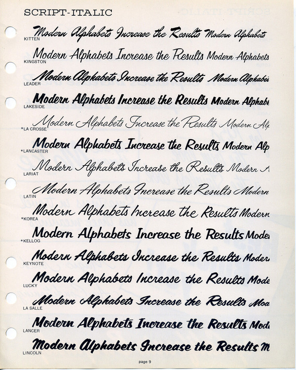 Filmotype specimen #type #specimen #typography