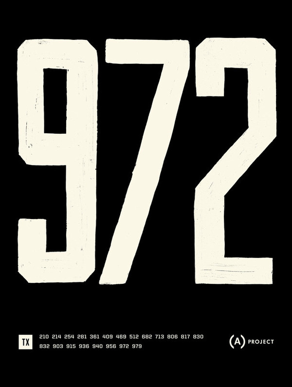 Area Code Project — Posters #numbers #mcquade #poster