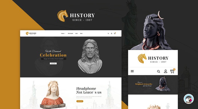 #Antique #Statue #Art - #Prestashop #Responsive #Theme | #TemplateTrip #eCommerce #Website #Design #Template