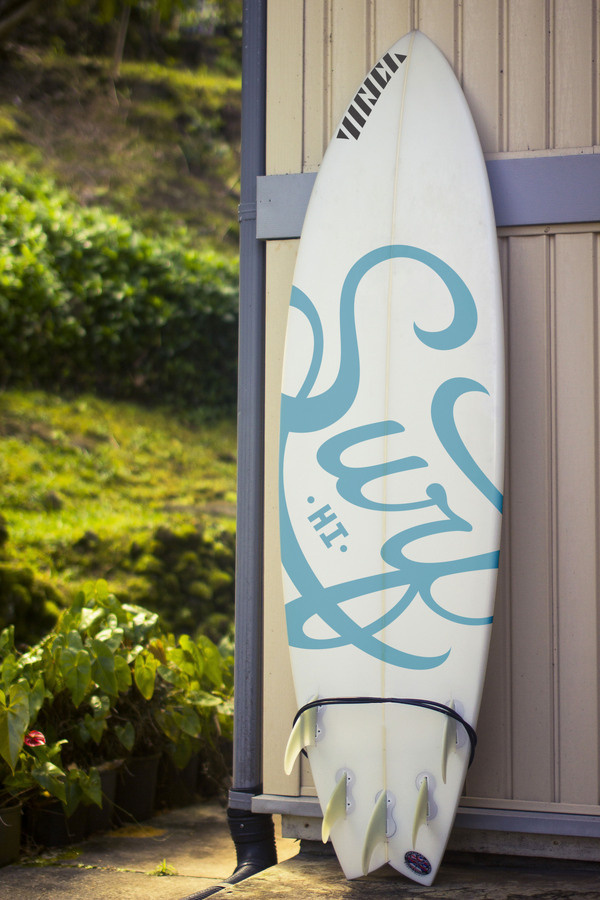 Surf HI surfboard. Christopher Vinca #logo #surfboard #photography #surf