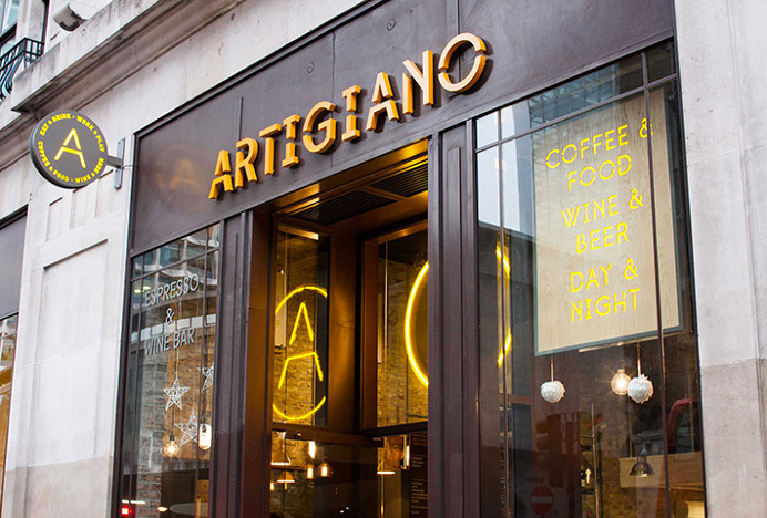 Artigiano by Post #sign #graphic design #yellow #typography #photography