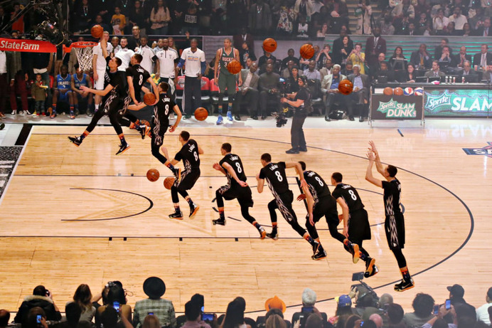 Check Out These Visuals of the NBA All-Star Slam Dunk Contest #zach #50 #2015 #10 #all-star #dunk #slam #lavine #contest #sequential #nba