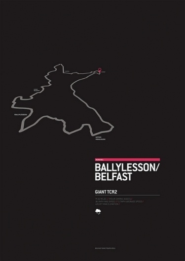 Ballylesson/Belfast cycle route | Flickr - Photo Sharing! #gps #bicycle #design #map #poster #bike #cycling #typography