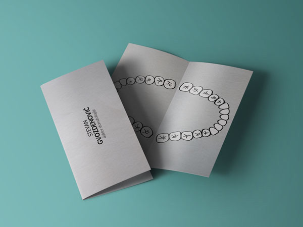 Bi-Fold dentist business card