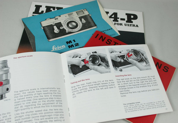 Set of Original Leica Instruction Manuals and Brochures for the M Series circa 1960s 1970s #camera #vintage #brochure