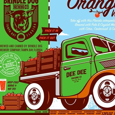 Brindle Dog Brewing Co. Artwork #packaging #beer #label