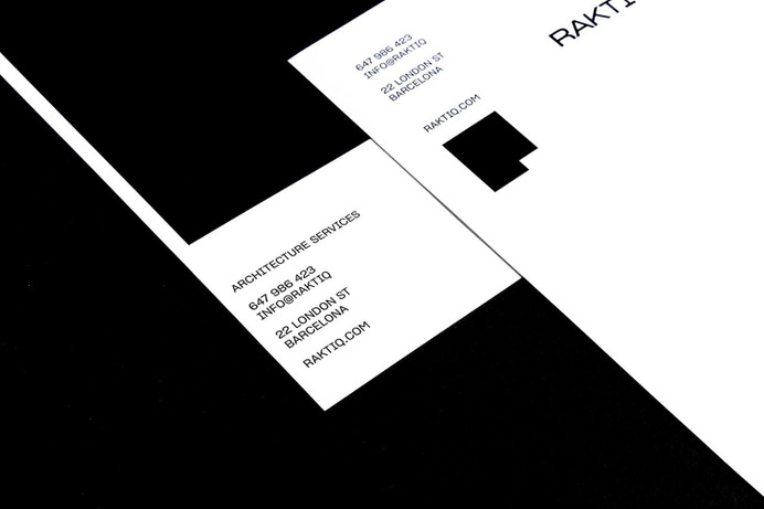 Raktiq Branding - Mindsparkle Mag Ara Estudio designed the branding for Raktiq – an architecture studio in Barcelona focused on the design of houses with elegant and compact fine shapes. #logo #packaging #identity #branding #design #color #photography #graphic #design #gallery #blog #project #mindsparkle #mag #beautiful #portfolio #designer