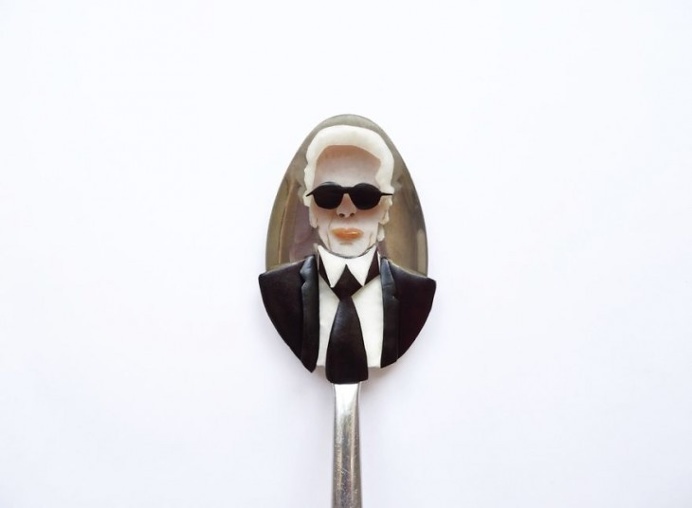 Miniature Masterpieces Created Using Food And Spoons #miniature #art #inspirations