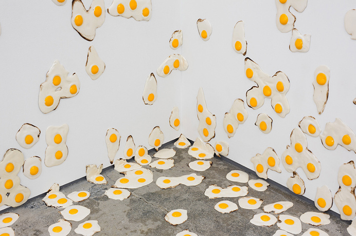 7,000 Handmade Fried Egg Sculptures by Christopher Chiappa