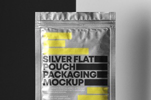Flat Psd Pouch Packaging Mockup