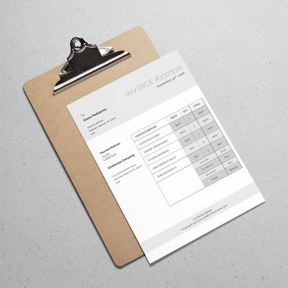 Business Invoice Invoice Template Classic Invoice | Etsy