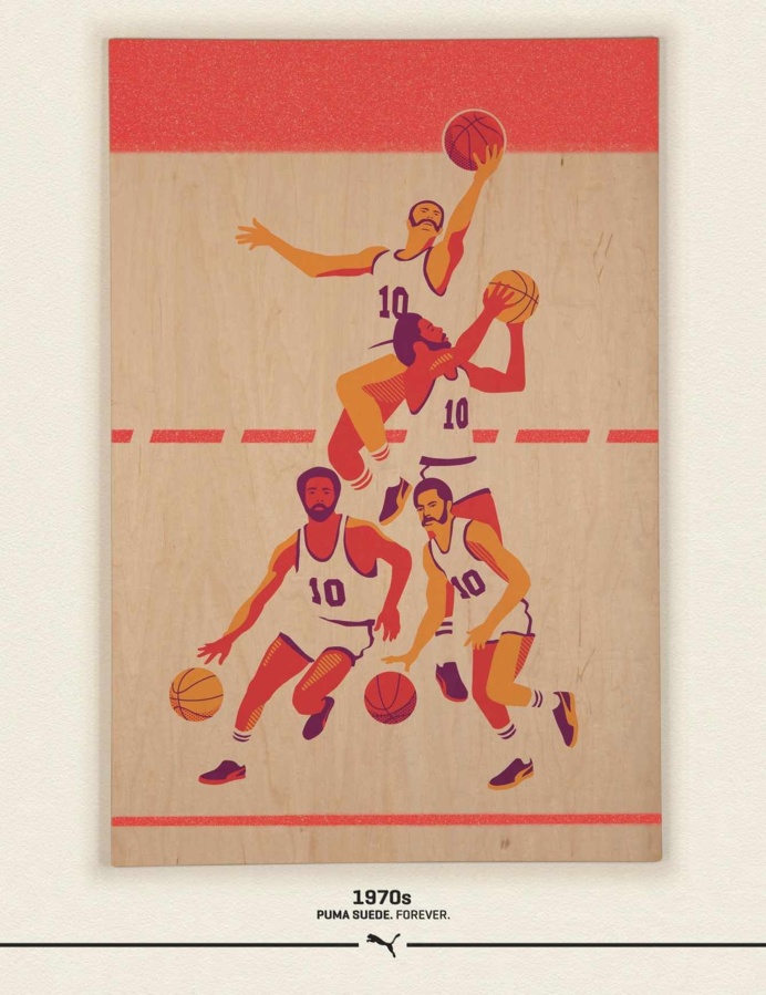 Puma Suede Forever Visual Timeline — 1970s — Abstract Geometric Art by Dan Stiles #basketball #design #graphicdesign #lines #abstract #g