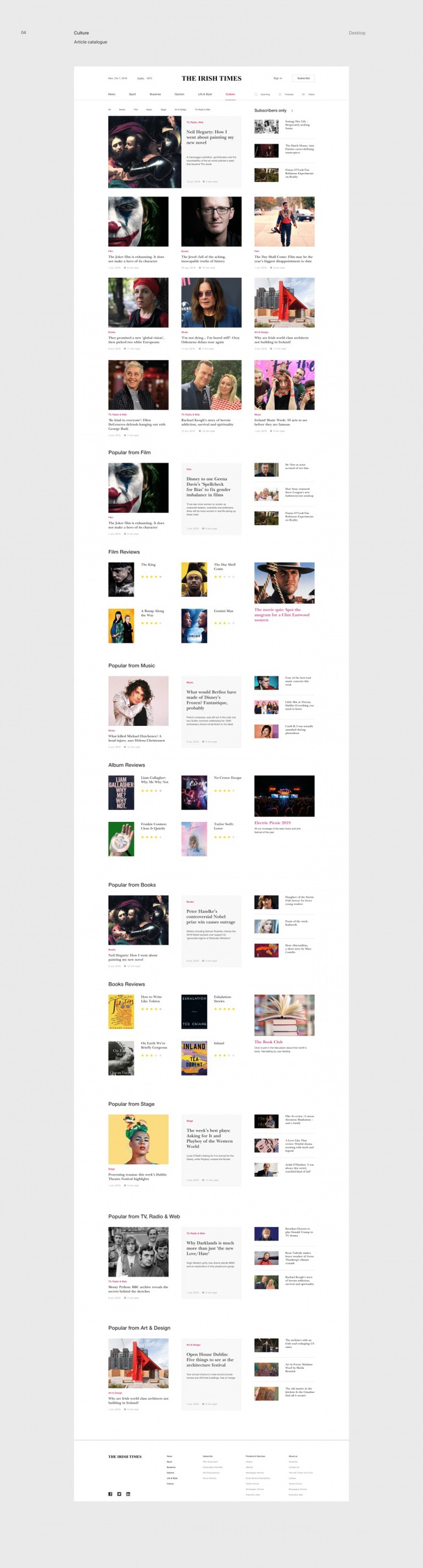 The Irish Times — News portal redesign concept