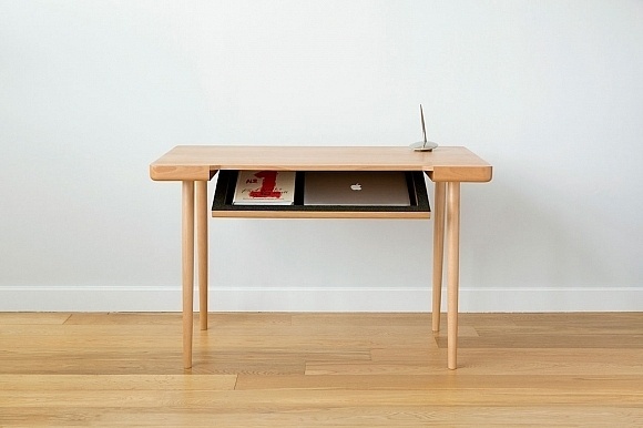 Home office desk #furnishing #office #home #contemporary #wood #furniture #desk #minimal #functional