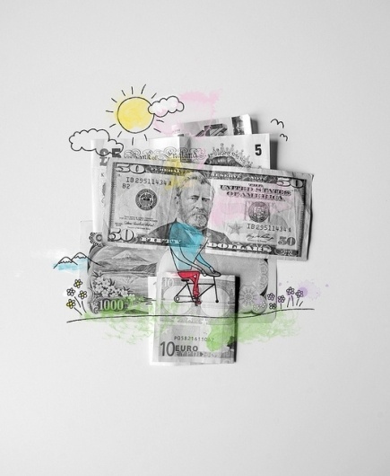 Recent Editorial work on the Behance Network #illustration #photography #note #money