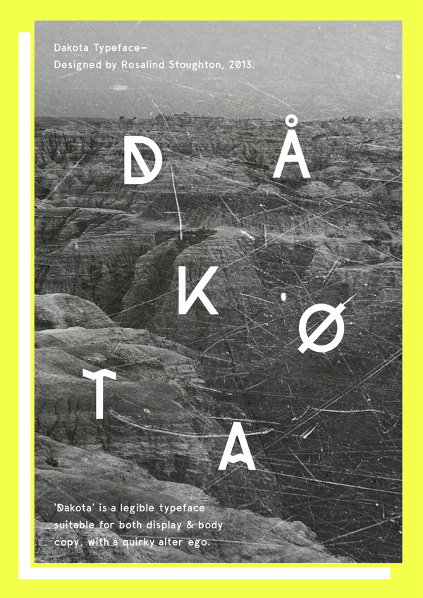 Dakota Typeface #font #stoughton #futuristic #rosalind #letter #typeface #letterform #type #dakota #typography