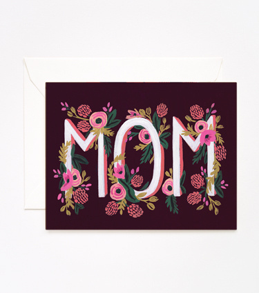 Rifle Paper Co: Rosy Blooms Mother's Day Card #card #print #floral #done #mom #paint #illustration #stationery #flower #hand #typography