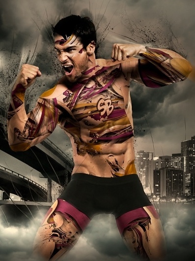 SuperBum 01 (rounderwear adv) + sketches on the Behance Network #illustration #seveso #italy
