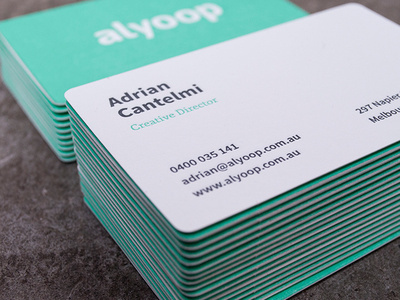 Alyoop Business Card #business #branding #card #print #letterpress #logo #typography