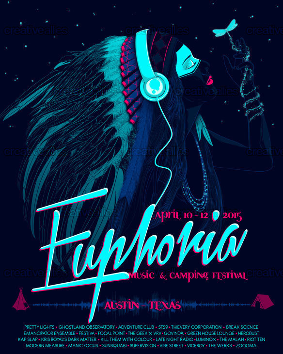 Euphoria Music & Camping Festival Poster by Seba Sebi