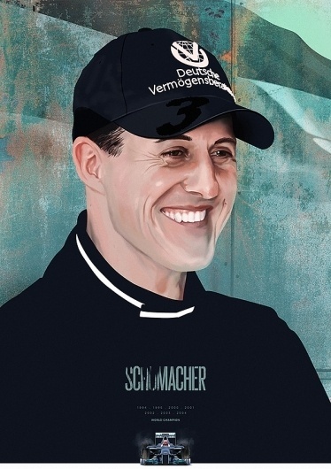 F1 Heroes - Portraits on the Behance Network #car #racing #schumacher
