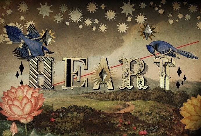HEART STUDIO #lettering #birds #illustration #collage #typography