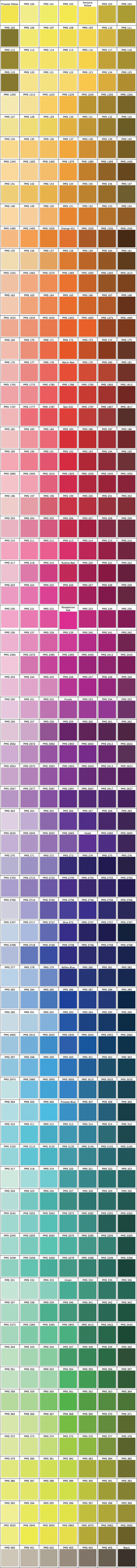 Pantone Color Chart