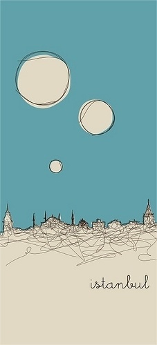 Istanbulines © Engin Korkmaz 2008 | Flickr - Photo Sharing! #line #doodle #turkish #design #retro #istanbul #illustration #mosque #drawing