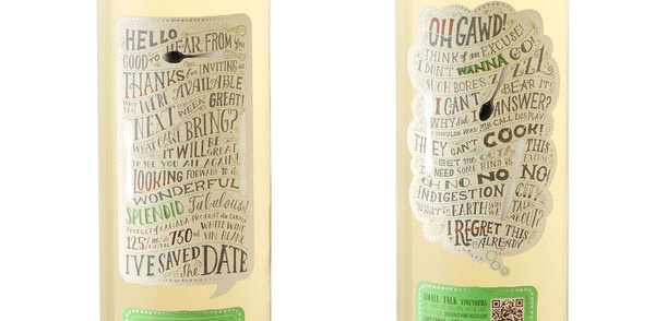 Small Talk VineyardÂ The Dieline #packaging #illustration #type #vineyard #typography