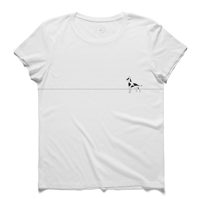 #dog on the horizon #white #tee #tshirt #kundera #dog #minimal #simplicity #line