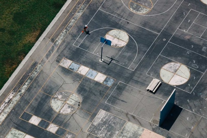 Karl Hab Captures Stunning Views of LA's Tennis and Basketball Courts From Above