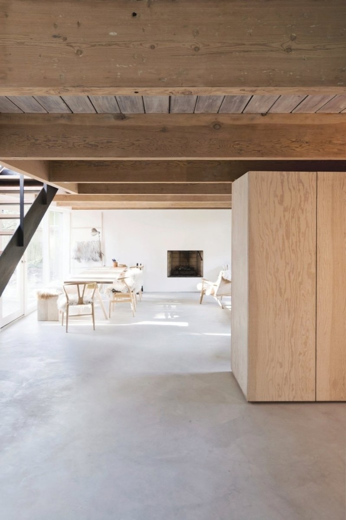 North Vancouver House by Scott & Scott Architects. #beam #concretefloor #plywood