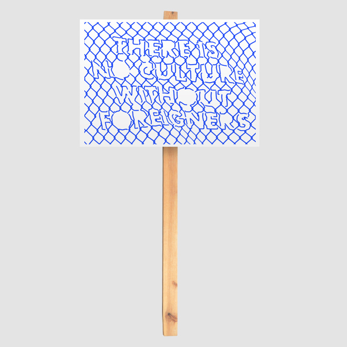 No Culture Without Foreigners #culture #migration #diversity #protest #sign #illustration #free #typography