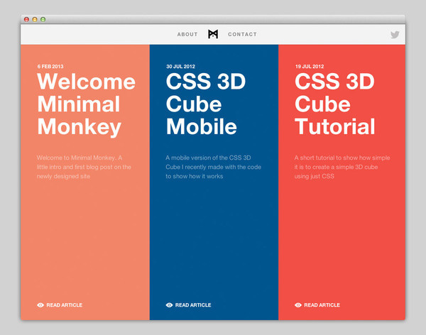 Minimal Monkey #design #columns #website #layout #web