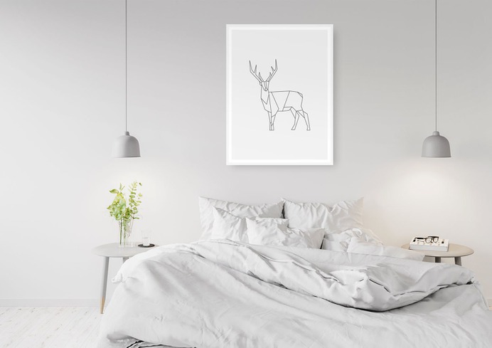 Simple Deer Pattern Poster Design