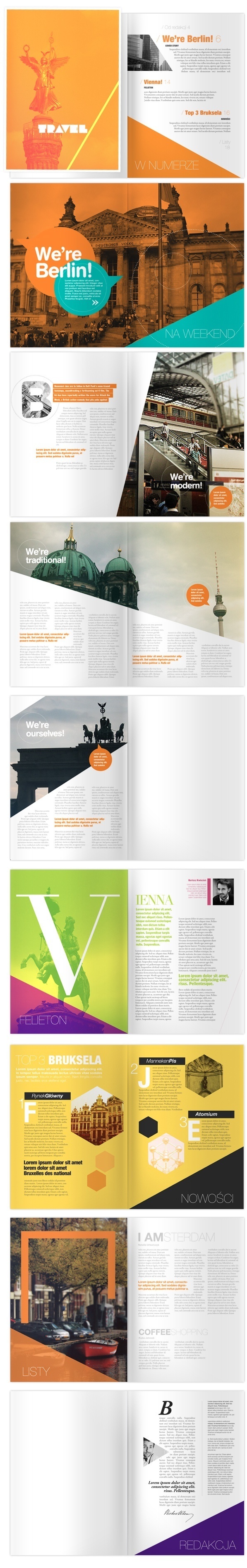 TRAVEL Magazine #layout #design #berlin #color_blocks #orange