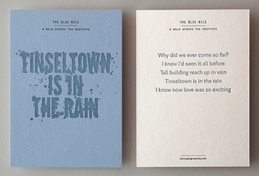 Creative Review - That's Impressive: promoting letterpress #print #letterpress #postcard #typography