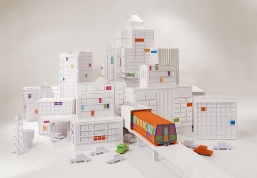 New Tysons on the Behance Network #urban #model #white #city #clean #real #paper