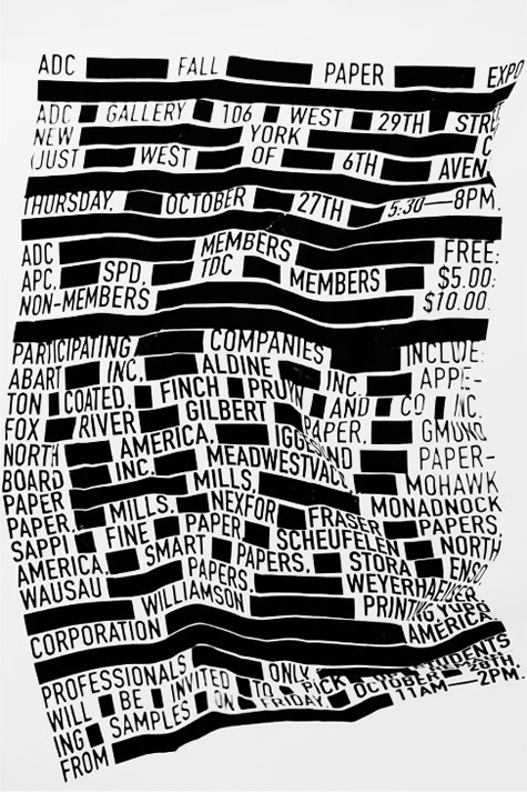 Max Kuwertz, ADC Paper Expo Invite (2) #max #expo #distortion #kuwertz #adc #paper #typography