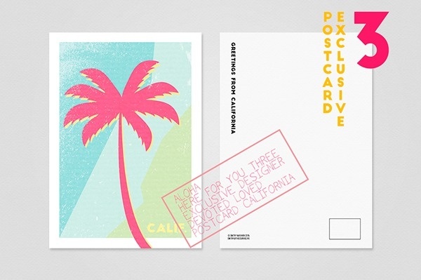 Exclusive postcards of California on Behance #card #postcard #calif #california