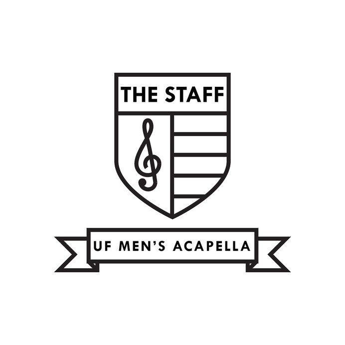 Logo design by Jordan Alessi #staff #design #crest #shield #acapella #uf #music #logo