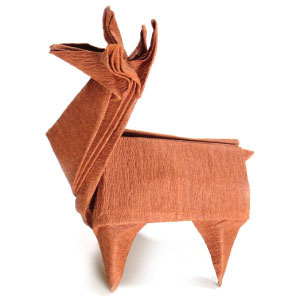 How to make an origami reindeer (http://www.origami-make.org/howto-origami-christmas.php)