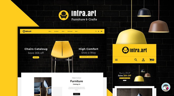 #Intra - #Furniture #Art & #Crafts - #Prestashop #Responsive #Theme | #TemplateTrip #eCommerce #Website #Design #Template