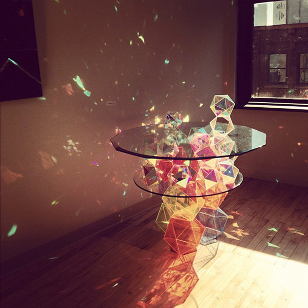 CJWHO ™ (Sparkle Geometric Table by John Foster) #sparkle #crafts #foster #design #interiors #geometric #john #art #table