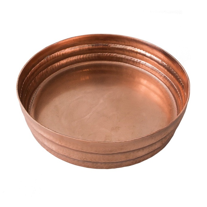Rose Gold Ripple Round Tray, Medium