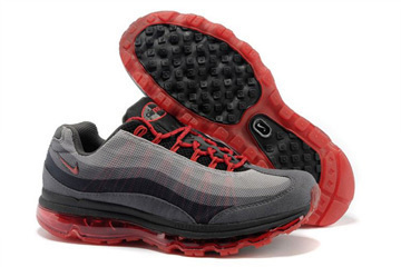 Air Max 95 360 Black Grey Red Nike Mens Shoes #shoes