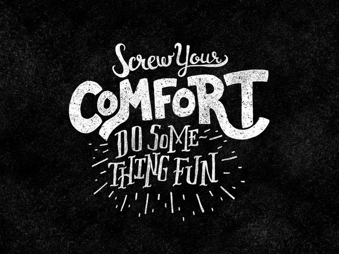 Screw Your Comfort by Dennis Cortes #logo #lettering #design #typography