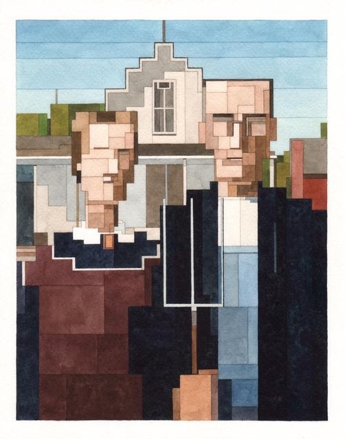 #watercolor #geometric #painting #classic